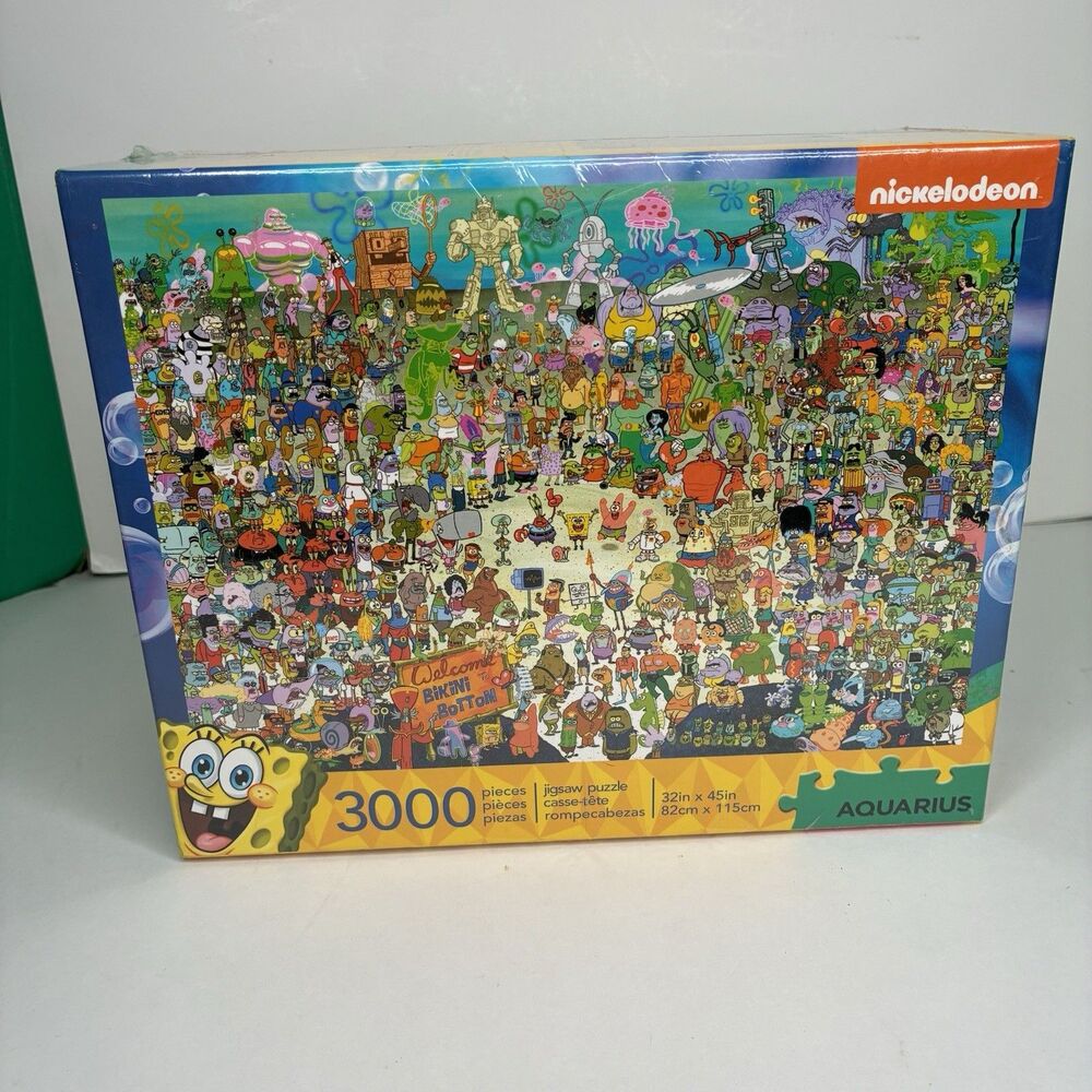 Spongebob Squarepants Bikini Bottom Puzzle 3000 Pieces Aquarius Brand New Sealed